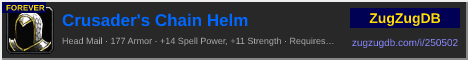 Crusader's Chain Helm: forum signature banner