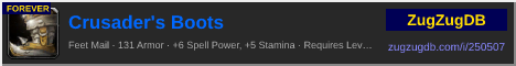 Crusader's Boots: forum signature banner