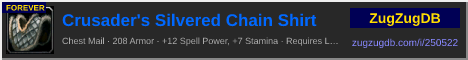 Crusader's Silvered Chain Shirt: forum signature banner