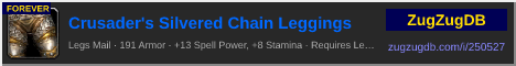 Crusader's Silvered Chain Leggings: forum signature banner