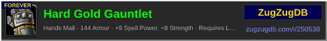 Hard Gold Gauntlet: forum signature banner