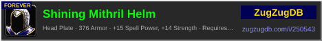 Shining Mithril Helm: forum signature banner