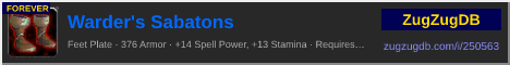 Warder's Sabatons: forum signature banner