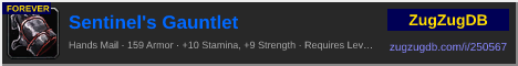 Sentinel's Gauntlet: forum signature banner