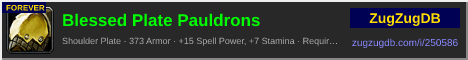 Blessed Plate Pauldrons: forum signature banner