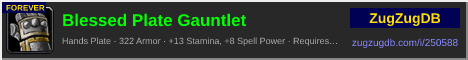 Blessed Plate Gauntlet: forum signature banner