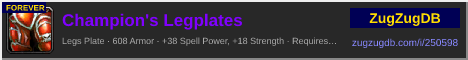 Champion's Legplates: forum signature banner