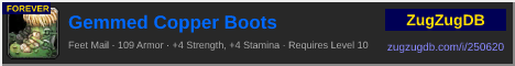 Gemmed Copper Boots: forum signature banner