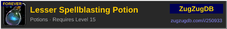 Lesser Spellblasting Potion: forum signature banner
