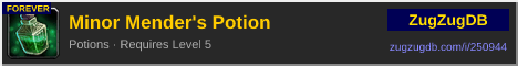 Minor Mender's Potion: forum signature banner