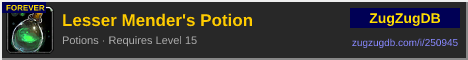 Lesser Mender's Potion: forum signature banner