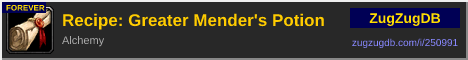 Recipe: Greater Mender's Potion: forum signature banner