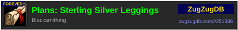 Plans: Sterling Silver Leggings: forum signature banner