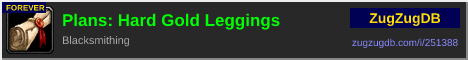 Plans: Hard Gold Leggings: forum signature banner