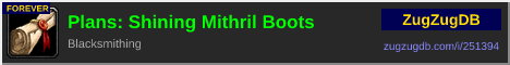 Plans: Shining Mithril Boots: forum signature banner