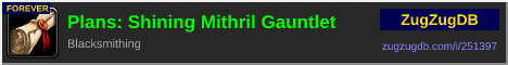 Plans: Shining Mithril Gauntlet: forum signature banner
