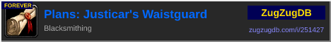 Plans: Justicar's Waistguard: forum signature banner