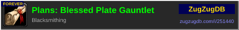Plans: Blessed Plate Gauntlet: forum signature banner