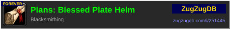 Plans: Blessed Plate Helm: forum signature banner
