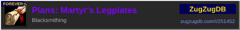 Plans: Martyr's Legplates: forum signature banner