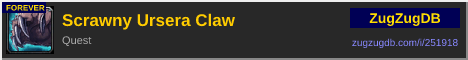 Scrawny Ursera Claw: forum signature banner