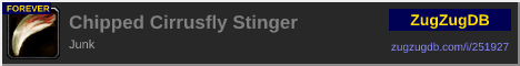 Chipped Cirrusfly Stinger: forum signature banner