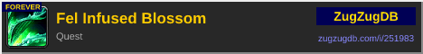 Fel Infused Blossom: forum signature banner