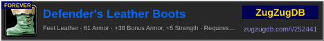 Defender's Leather Boots: forum signature banner