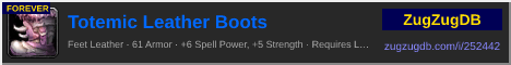 Totemic Leather Boots: forum signature banner
