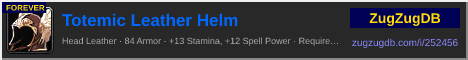 Totemic Leather Helm: forum signature banner
