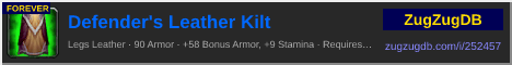 Defender's Leather Kilt: forum signature banner