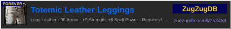 Totemic Leather Leggings: forum signature banner