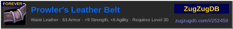 Prowler's Leather Belt: forum signature banner