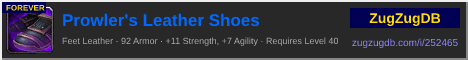 Prowler's Leather Shoes: forum signature banner