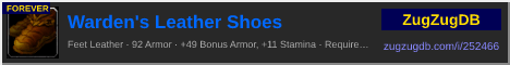 Warden's Leather Shoes: forum signature banner