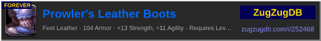 Prowler's Leather Boots: forum signature banner