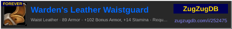 Warden's Leather Waistguard: forum signature banner