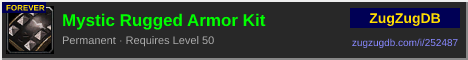Mystic Rugged Armor Kit: forum signature banner