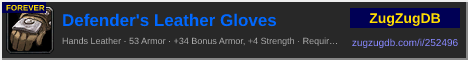 Defender's Leather Gloves: forum signature banner