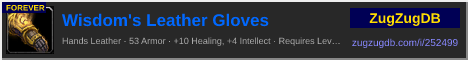 Wisdom's Leather Gloves: forum signature banner