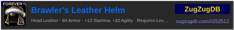 Brawler's Leather Helm: forum signature banner