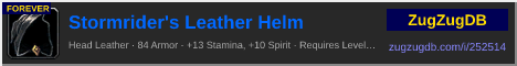 Stormrider's Leather Helm: forum signature banner