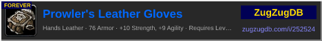 Prowler's Leather Gloves: forum signature banner