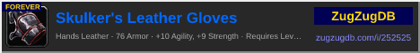 Skulker's Leather Gloves: forum signature banner