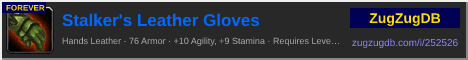 Stalker's Leather Gloves: forum signature banner