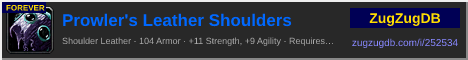 Prowler's Leather Shoulders: forum signature banner