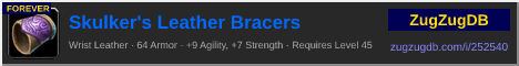 Skulker's Leather Bracers: forum signature banner