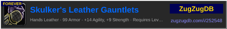 Skulker's Leather Gauntlets: forum signature banner