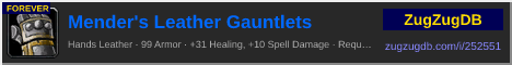 Mender's Leather Gauntlets: forum signature banner