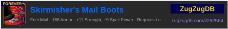 Skirmisher's Mail Boots: forum signature banner